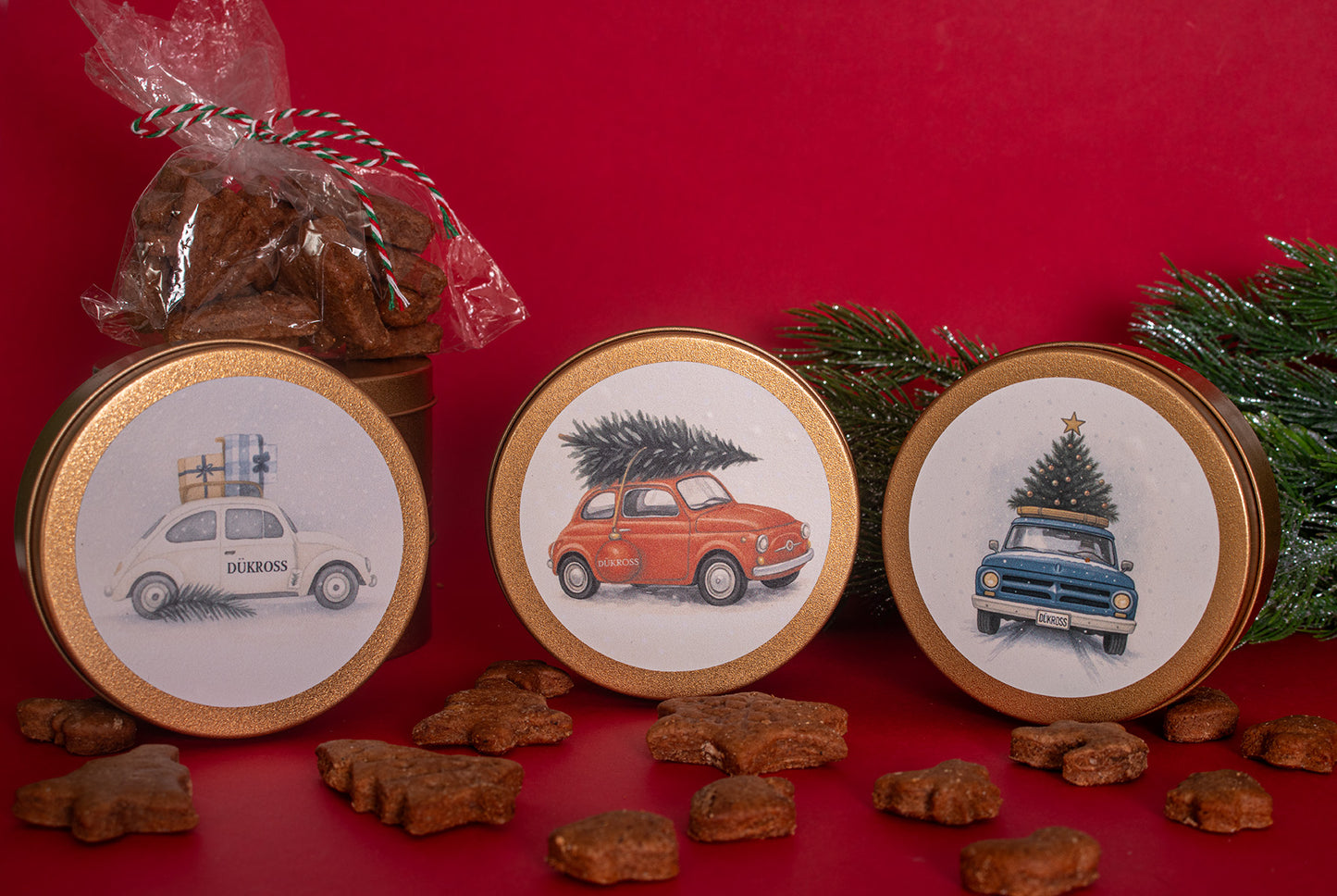 Santa 90 Grs.: Galletas navideñas artesanales con aroma a canela, elaboradas con receta familiar y guardadas en exclusivos tarros vintage DÜKROSS.