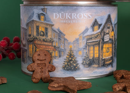 Winter Cookies 500 Grs.: Galletas navideñas artesanales con aroma a canela, elaboradas con receta familiar y guardadas en exclusivos tarros vintage DÜKROSS.