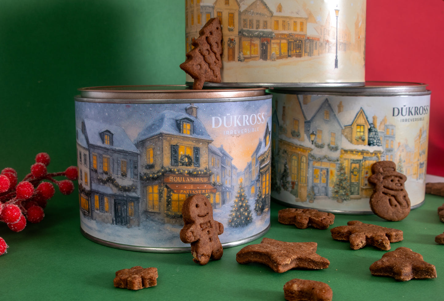 Winter Cookies 500 Grs.: Galletas navideñas artesanales con aroma a canela, elaboradas con receta familiar y guardadas en exclusivos tarros vintage DÜKROSS.