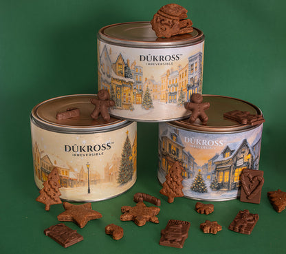 Winter Cookies Mix: Galletas navideñas artesanales con aroma a canela, elaboradas con receta familiar y guardadas en exclusivos tarros vintage DÜKROSS.