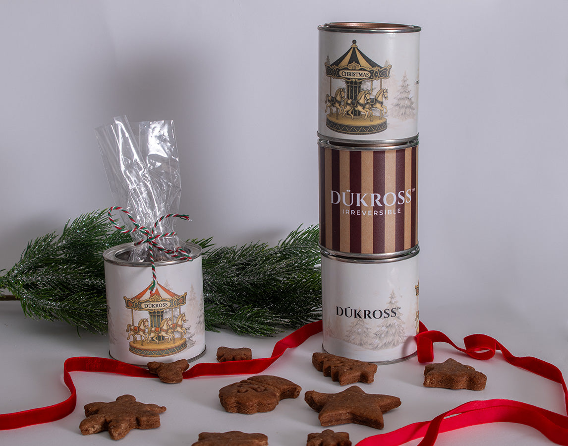 Snowflake 60 Grs. : Galletas navideñas artesanales con aroma a canela, elaboradas con receta familiar y guardadas en exclusivos tarros vintage DÜKROSS.