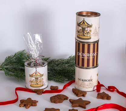 Snowflake 60 Grs. : Galletas navideñas artesanales con aroma a canela, elaboradas con receta familiar y guardadas en exclusivos tarros vintage DÜKROSS.