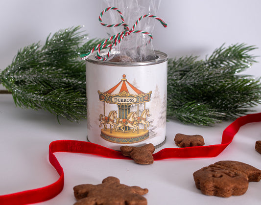 Snowflake 60 Grs. : Galletas navideñas artesanales con aroma a canela, elaboradas con receta familiar y guardadas en exclusivos tarros vintage DÜKROSS.